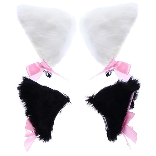 CONGARTENO 2 Paare Katzenohren Haarspangen für Mädchen Weiche Plüsch Haarklammern Alligator Haarclips Niedliche Cosplay Haaraccessoires Passend für Party Geburtstag Alltag von CONGARTENO