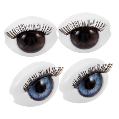 CONGARTENO 2 Paare Kreative Augen Ohrringe für Frauen Ohrstecker mit Künstlichem Augapfel Design Auffälliger Stil Braun und Blau mit Wimpern Damen Ohrschmuck von CONGARTENO