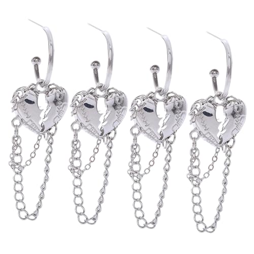 CONGARTENO 2paare Tropfenohrringe Für Damen Mit Herzanhänger Ohrhänger Silber Ohrringe Mit Tropfen Ohrschmuck Für Frauen Ohrringe Für Alltag Und Anlässe von CONGARTENO