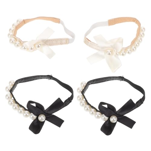 CONGARTENO 2 Paare Schuhriemen mit Eleganten Kunstperlen Verstellbare Anti-rutsch-fersenschlaufen Abnehmbare Schuhbänder für Lose High Heels Ergonomisch und Komfortabel für Damen Schwarz und von CONGARTENO