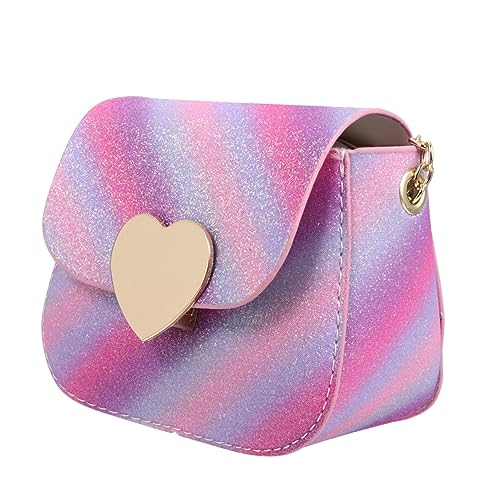 CONGARTENO 2 STK Umhängetasche Rosa Mini-geldbörse Geldbörse Für Mädchen Im Alter Von 8-10 Jahren Mini-Sachen Für Den Geldbeutel Satteltaschen Geldbörsen Rosa Die Einkaufstasche Pu-Leder von CONGARTENO