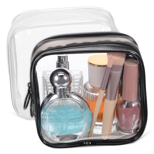 CONGARTENO 2stücke Teiliges Tragbare Kosmetiktasche wasserdichte Transparente Make-up Tasche Für Damen Für Reisen Klein Organizer Für Kosmetik Und Toilettenartikel von CONGARTENO