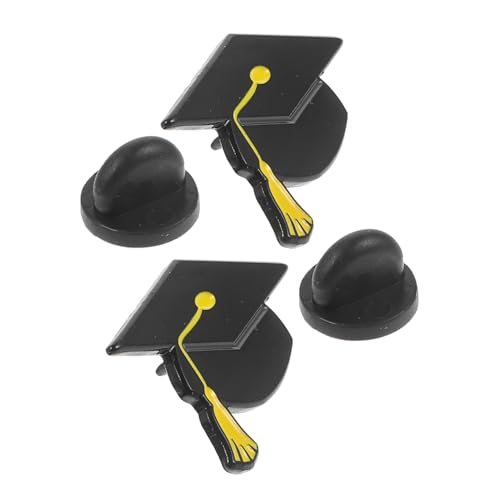 CONGARTENO 2 Stck. Metall-brosche Doktorhut Abschluss Anstecknadel Robustes Design für Kleidung Unisex Geschenk Abitur Abschlussfeier Dekoration von CONGARTENO