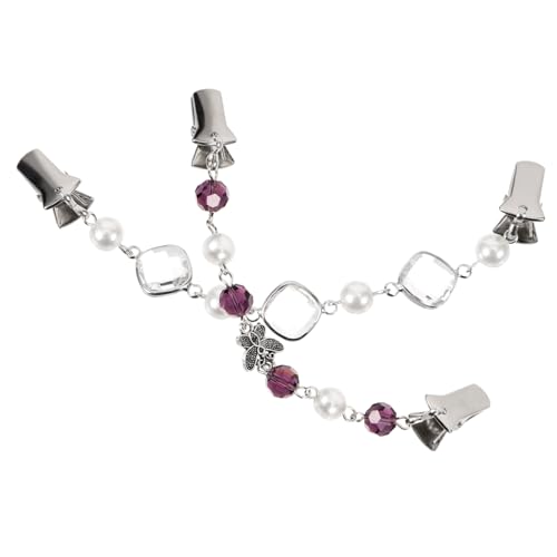 CONGARTENO 2 Stck. Teiliges Strass Glanz Cardigan Clip mit Perlen und Schmetterlings-dekor Metall Pullover Clips zum Taillieren Modische Kleidungsklammern für Blusen Kleider von CONGARTENO