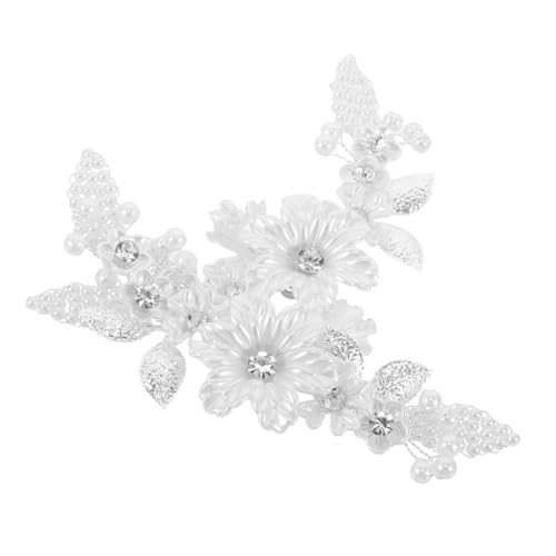 CONGARTENO 2 Stück Abnehmbare Perlblumen Schuhclips für Damen Strassverzierte Hochzeitsschuh Buckles Vielseitige Dekoration für High Heels Sandalen Slipper und Taschen Leichte Schuh von CONGARTENO