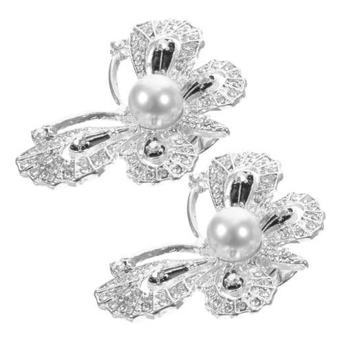 CONGARTENO 2 Stück Abnehmbare Schmetterlings Schuhclips aus Zinklegierung Funkelnde Schuhdekoration für Damen Pumps und High Heels Rostbeständig für Arbeit Hochzeit und Party von CONGARTENO