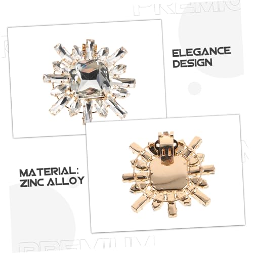 CONGARTENO 2 Stück Abnehmbare Schuhclips mit Blumen Rhinestones Schuhschnallen für High Heels Vielseitige Brautschuh Deko Einfache Anbringung Schuhschmuck Accessoires für Hochzeit und Alltag von CONGARTENO