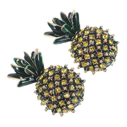 CONGARTENO 2 Stück Ananas Broschen Pins aus Langlebiger Legierung Farbecht und Vintage Inspiriert Niedliche Obst Anstecknadeln für Kleidung Taschen und Hochzeits Lapel Stilvolle Schmuck von CONGARTENO