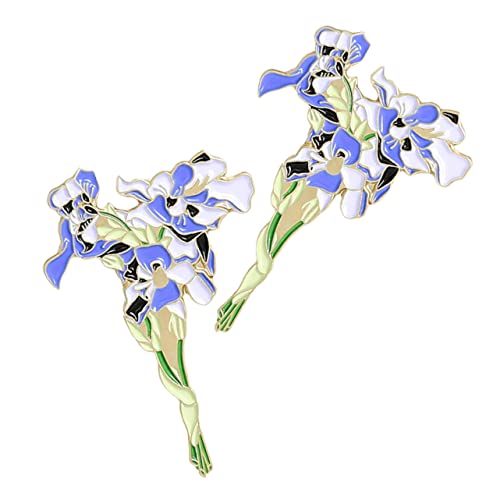 CONGARTENO 2 Stück Blumenbroschen aus Legierung Anstecknadeln Damen Schmuck für Kleidung Vielseitige Dekorative Pins für Festtage Business Party Einfache Handhabung und Langlebiges Design von CONGARTENO