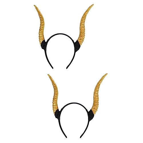 CONGARTENO 2 Stück Halloween-stirnband Mit Schafshorn Stilvolle Party-requisiten Einheitsgröße Passend Für Erwachsene Jungen Und Mädchen von CONGARTENO