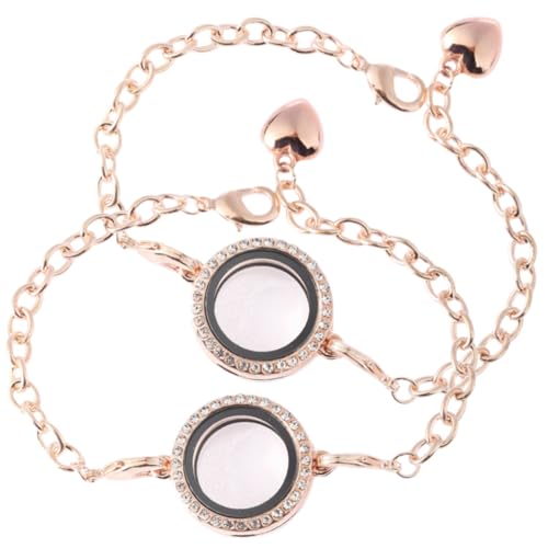 CONGARTENO 2 Stück Damen Armbänder aus Robustem Legierungs Material Zarte Schmuckkette mit Funkelnden Roségoldfarbene Armreifen für Vielseitiges Tragen und Geschenke CONGARTENO 2 Stück Damen Armbänder aus Robustem Legierungs Material Zarte Schmuckkette mit Funkelnden Roségoldfarbene Armreifen für Vielseitiges Tragen und Geschenke von CONGARTENO