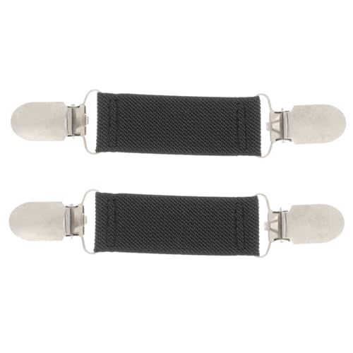 CONGARTENO 2 Stück Elastische Pullover Clips Multifunktionale Klammern für Hüte und Cardigans Praktische Kleidungsclips für Frauen Schwarz von CONGARTENO