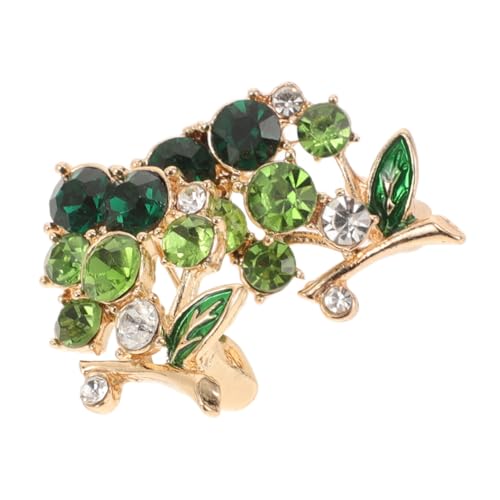 CONGARTENO 2 Stück Grüne Traubenbrosche Damen Anstecknadeln mit Strass Modisches Accessoire für Kleidung Langlebige Verarbeitung Vielseitiger Schmuck für Damenkleidung und Partyoutfits von CONGARTENO