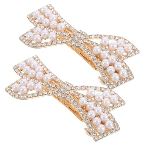 CONGARTENO 2 Stück Haarklammern mit Strasssteinen Unregelmäßige Haarnadeln für Damen Eleganter Kopfschmuck für Hochzeit Party und Alltag Minimalistisches Design Rutschfest von CONGARTENO