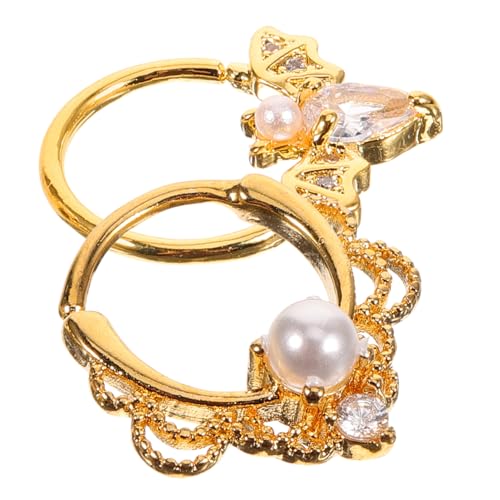 CONGARTENO 2 Stück Kleine Nasenringe aus Metall Hautfreundlich Langlebig Stilvolle Nasenpiercing Schmuckstücke für Damen und Mädchen Geeignet für Partys Bühnenauftritte und Besondere Anlässe von CONGARTENO