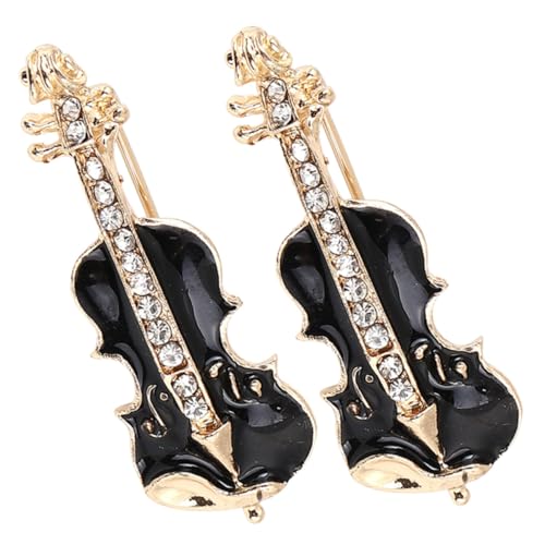 CONGARTENO 2 Stück Kleine Violin broschen aus Langlebiger Modische Anstecknadeln für Kleidung Schals und Hüte Sichere Befestigung Vielseitiges Schmuck accessoire für Damen und Herren von CONGARTENO