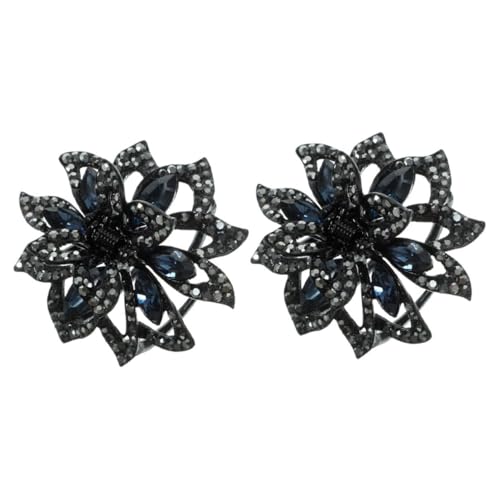 CONGARTENO 2 Stück Koreanische Haarklammer mit Strasssteinen Rutschfeste Kleine Haarspange für Pferdeschwanz und Festliche Frisuren Modischer Haarschmuck für Frauen und Mädchen von CONGARTENO