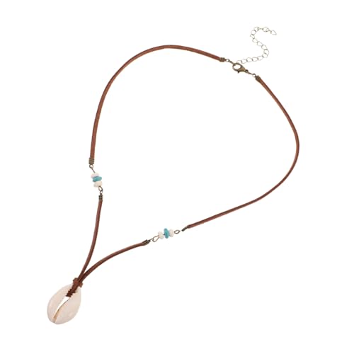 CONGARTENO 2 Stück Minimalistische Muschelanhänger Halskette Boho Strand Schmuck für Damen und Mädchen Ocean Themed Choker mit Vintage design Lässige Sommer Alltagsmode von CONGARTENO
