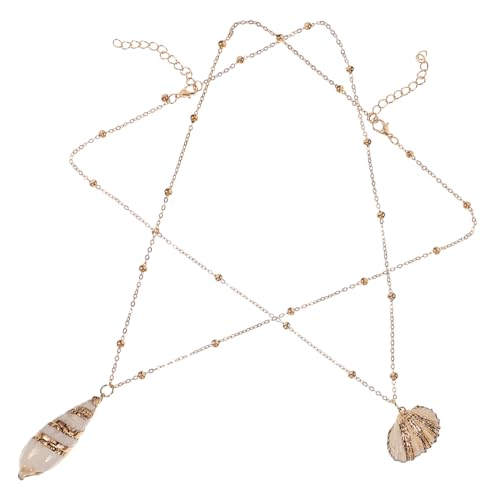 CONGARTENO 2 Stück Muschel und Conch Anhänger Halskette Kreativer Schmuck für Frauen und Mädchen Stilvolles für Geburtstag Hochzeit und Besondere Anlässe von CONGARTENO