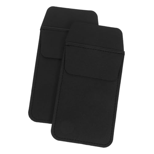 CONGARTENO 2 Stück Pu Leder Stifttasche Arzttasche Stifthalter mit Einsteckfach Multifunktionale Pen Organizer Tasche für Ärzte und Pflegepersonal Praktischer Schutz für Pflegekräfte Schwarz von CONGARTENO