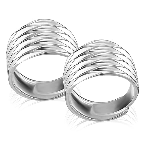 CONGARTENO 2stücke Verstellbarer Silberner Damenring Im Boho-stil Minimalistische Finger Ringe Für Frauen Hochwertiger Bequemer Schmuck Für Jeden Anlass von CONGARTENO