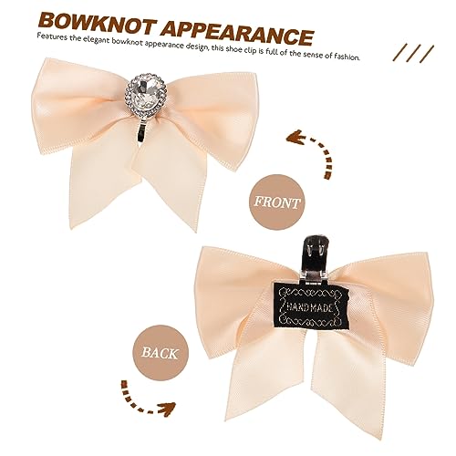 CONGARTENO 2 Stück Schleifen Schuhclips mit Strasssteinen Abnehmbare Dekorative Schuhschnallen Teiliges Schuhdekoration für Hochzeit Party Pumps und High Heels von CONGARTENO