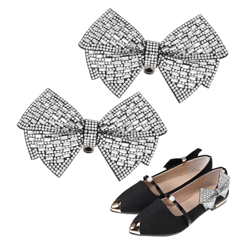 CONGARTENO 2 Stück Schuhblumen Dekoration Abendschuhe Damen Hochzeitsschuhclips Hochzeitsschuhe Strass Schuhclips Schuhclips Für Damen Ferse Abnehmbare Schuhschleifenclips von CONGARTENO