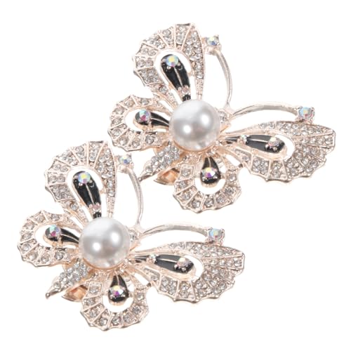 CONGARTENO 2 Stück Schuhclips Strasssteine Butterfly Damen Schuhzubehör Hochzeitsdeko Glänzende Schuhcharms für High Heels Abnehmbar Pumps Verzierung von CONGARTENO