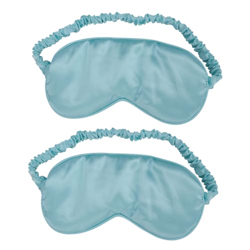 CONGARTENO 2 Stück Seidenschlafmaske Doppelseitige Satin Augenbinde mit Verstellbarem Band Leichte Schlafbrille für Damen und Herren Sanfte Augenabdeckung für Tiefen Erholsamen Schlaf bei von CONGARTENO