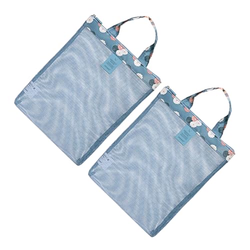 CONGARTENO 2 Stück Teiliges Mesh Strandtaschen Leichte Multifunktionale Netztaschen mit Großem Fassungsvermögen für Badesachen Handtücher für Strand Reisen Einkaufen Sanddurchlässig von CONGARTENO