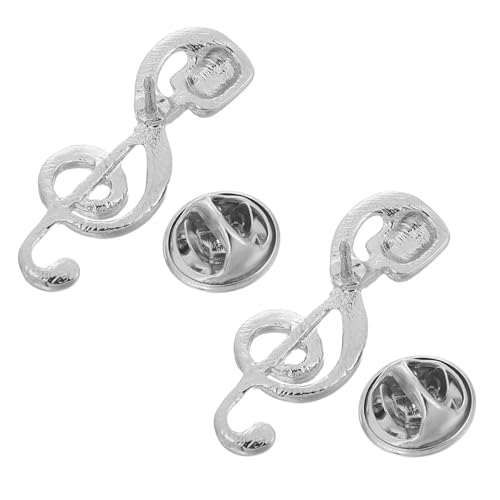 CONGARTENO 2 Stück Teiliges Musiknoten Mikrofon Broschen aus Modische Goldfarbene Anstecknadeln für Damen und Herren Vielseitiges Schmuckaccessoire Perfektes zu Feiertagen und Partys von CONGARTENO