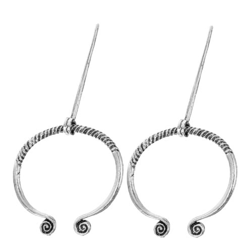 CONGARTENO 2 Stück Teiliges Vintage Wikinger Cloak Clips Penannular Brooch mit Detailliertem Design Vielseitig als Schal und Gürtelverschluss Mittelgroß für Kostüm und Alltagsmode von CONGARTENO