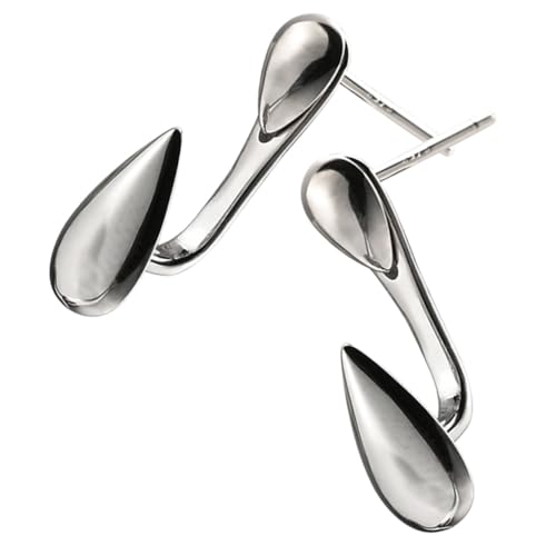 CONGARTENO 2 Stück Tropfenohrringe für Damen Leichtes Hautfreundliches Metall Stilvolle Statement Accessoires in Weißgold Ohrhänger mit Glatter Oberfläche Teiliges von CONGARTENO
