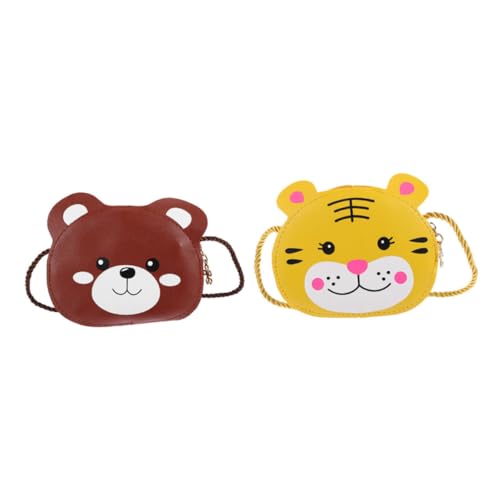 CONGARTENO 2 Stück Umhängetasche Süße Cartoon Mini Schultertasche für Mädchen Leichte Robuste Geldbörse mit Großem Fassungsvermögen Glattem Reißverschluss für Alltag und Schule von CONGARTENO