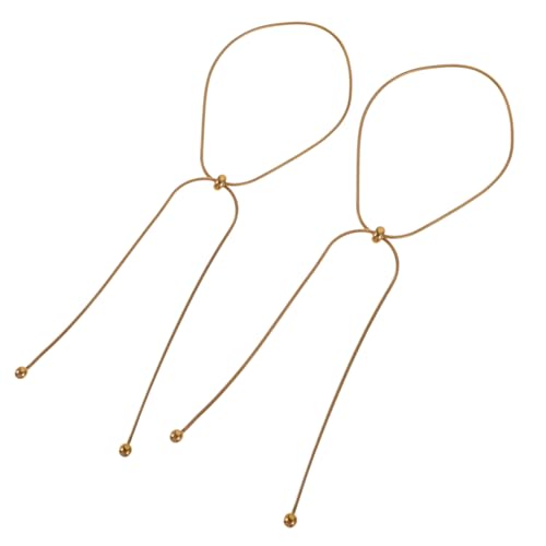 CONGARTENO 2 Stück Verstellbare Fußkettchen für Frauen Teiliges Langlebig nicht Verblassend Modisch Vielseitig Tragbar für Alltag Strand Party und Hochzeit Elegantes Design Gold von CONGARTENO
