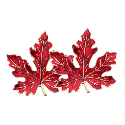 CONGARTENO 2 Stück Vintage Ahornblatt Brosche aus Langlebiger Legierung Sicherer Anstecknadel für Kleidung und Stola Modische Herbstdeko für Damen Vielseitiger Schmuckclip für Jacke und Schal von CONGARTENO