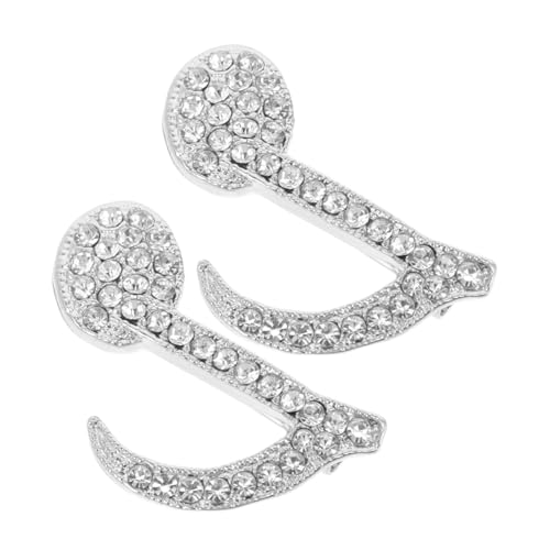 CONGARTENO 2 Stück Vintage Musiknoten Brosche Anstecknadel für Frauen Strass Schmuck Retro Design Geeignet für Kleidung Taschen und Anzüge Elegantes Accessoire für Musikliebhaber von CONGARTENO