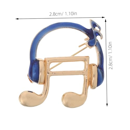 CONGARTENO 2 Stücke Musiknoten Brosche Pin mit Kopfhörer Design Anstecknadel für Jacken Anzüge Kleider Leicht Sicher und Vielseitig für Musikveranstaltungen und Hochzeiten von CONGARTENO