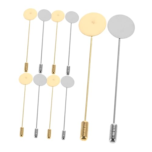 CONGARTENO 20 Sätze Teiliges Kupfer Schmuck DIY Set mit Flachen Runden Stecknadeln Robuste Broschenbasis für Hut Schal Abzeichen Vielseitige Blanko Pins Zubehör von CONGARTENO