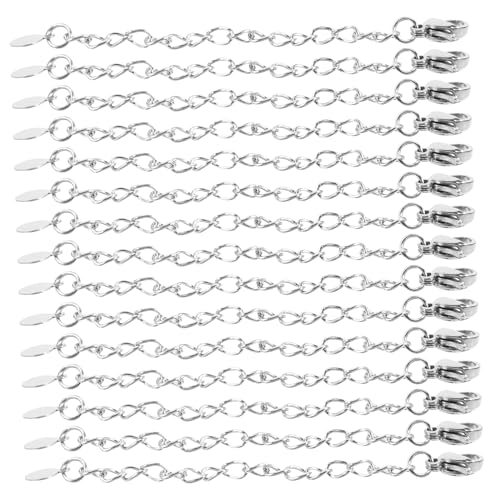 CONGARTENO 20 Stück Teiliges Edelstahl Verlängerungsketten mit Karabinerverschluss Langlebige Halsketten Armband extender für DIY Schmuckherstellung Einfache Anwendung Rostfrei Vielseitig von CONGARTENO