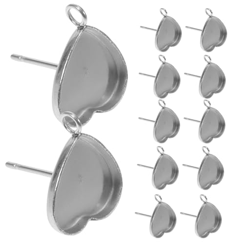 CONGARTENO 20 Stück Teiliges Ohrstecker Rohlinge Blanke Ohrring Lünette Tabletts für DIY Schmuckherstellung Langlebige Ohrringbasis für Erwachsene Glänzend und Einfach zu Verarbeiten von CONGARTENO