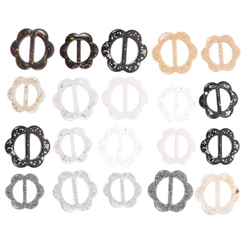 CONGARTENO 20 Stück Teiliges Resin Schalring Clip Damen Buckles Dekorative Hüft Taillenschnalle Innendurchmesser Vielseitiger Schalverschluss für Modebekleidung von CONGARTENO