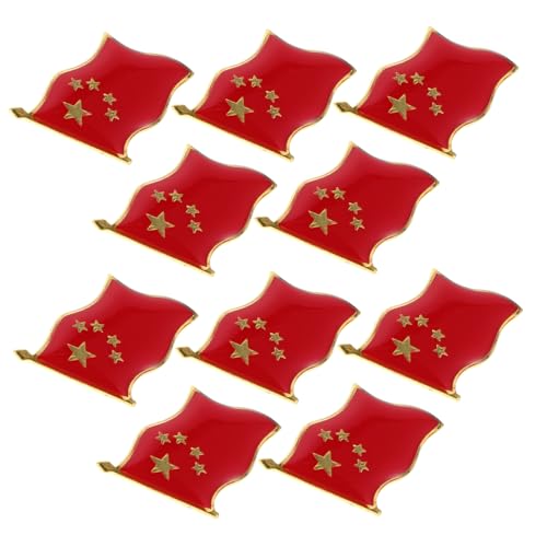 CONGARTENO 20 Stück Teiliges Roter Flaggen Anstecknadeln aus Legiertem Patriotische Fünf-sterne-lapel Pins für Kleidung Rucksäcke und Festliche Nationalfeiertagsdekorationen von CONGARTENO