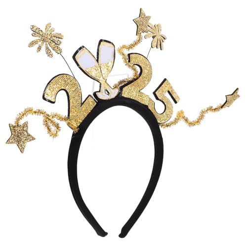 CONGARTENO 2025nummer Stirnband Für Neujahrs-party Kopfbedeckung Mit Zahlen-design Wiederverwendbar Für Erwachsene Geeignet Haarspange Für Festivals Und Cosplay von CONGARTENO