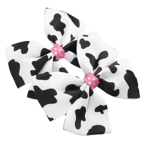 CONGARTENO 2stücke Niedliche Kuhmuster Haarklammern Mit Schleife Haarspangen Für Mädchen Und Frauen Für Partys Und Alltagslooks von CONGARTENO