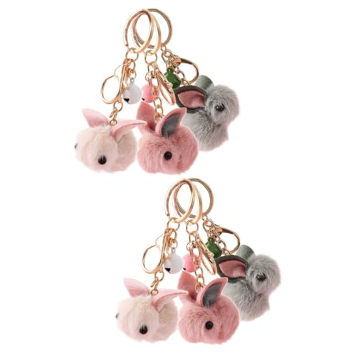 CONGARTENO 2sets Tasche Hängen Schlüsselanhänger Kinder Schlüsselring Cartoon Schlüsselanhänger Für Geldbörse 3 Stücke * 2 von CONGARTENO