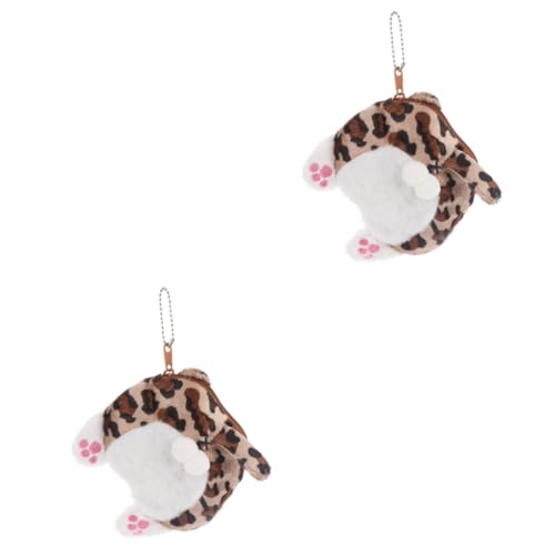 CONGARTENO 2 Stück Lustige Tier-geldbörse Mini-plüsch-wechseltasche Für Ohrhörer Entzückendes Tiger-Design Zur Aufbewahrung von CONGARTENO