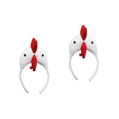 CONGARTENO 2stücke Rooster Headband Für Karneval Und Kostümpartys Lustiges Hühner-haarband Für Fotoshootings Und Feiertagsfeiern Weiches Und Leichtes Material Einzigartiges Für Frauen von CONGARTENO