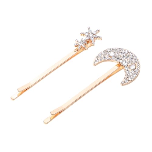 CONGARTENO 2stücke Dekorative Haarnadeln Für Frauen Aus Zinklegierung Mit Strasssteinen Mond-motiv Haarspangen Ausgefallene Bobby Pins Für Täglichen Gebrauch Und Verschiedene Anlässe CONGARTENO 2stücke Dekorative Haarnadeln Für Frauen Aus Zinklegierung Mit Strasssteinen Mond-motiv Haarspangen Ausgefallene Bobby Pins Für Täglichen Gebrauch Und Verschiedene Anlässe von CONGARTENO