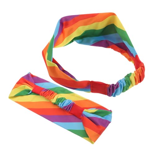 CONGARTENO 2stücke Regenbogen Stirnbänder Elastische Sportkopfbedeckung Für Damen Schweißabsorbierende Haarbänder Für Fitness Yoga Und Pride- CONGARTENO 2stücke Regenbogen Stirnbänder Elastische Sportkopfbedeckung Für Damen Schweißabsorbierende Haarbänder Für Fitness Yoga Und Pride- von CONGARTENO